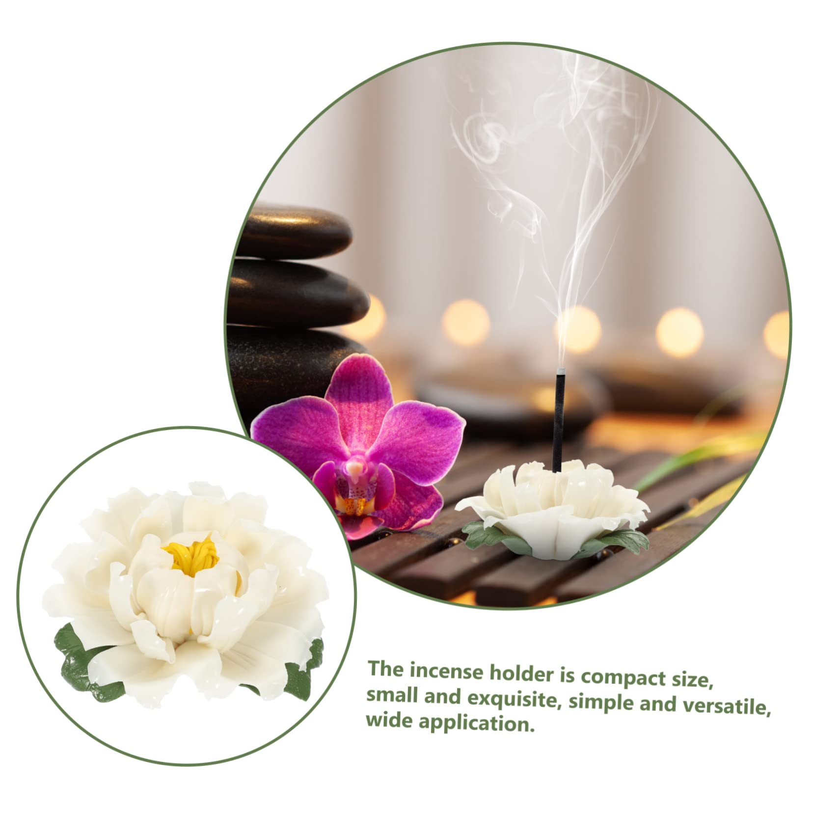 MAGICLULU 4stücke Aromatherapie Räuchergefäß Aus Peony-Form Dekorativer Censer Für Zuhause Eleganter Tischdeko-Artikel Kompakte Handgefertigt Und Stabil