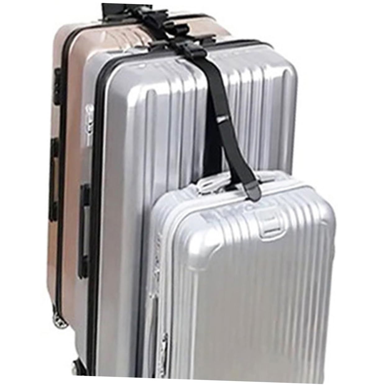BESTYASH 4 Set Di Cinghie Per Bagagli Per Borsa Robuste E Facili Da Regolare Con Fibbia Di Sicurezza.