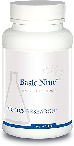Biotics Research Nueve minerales de traza raros de origen entero básicos, fitoquímicamente unidos, incluye antioxidantes SOD y catalasa, 100 tabletas