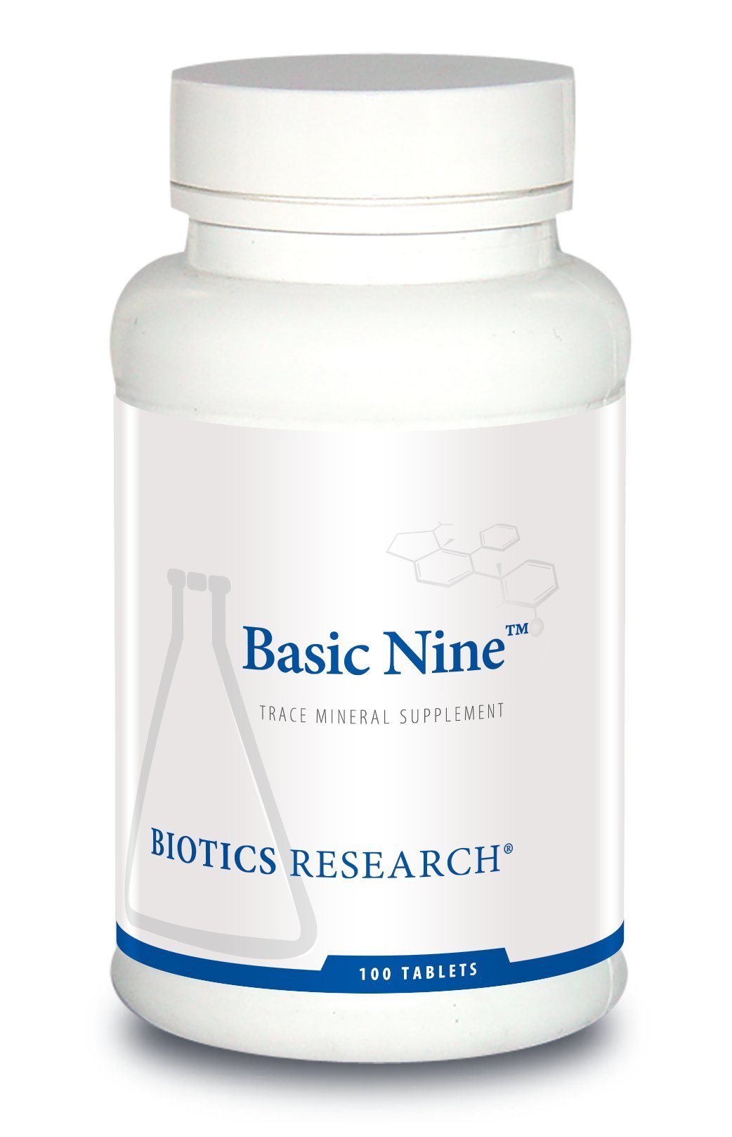Biotics Research Basic Nine Whole Food Sourced Rare Trace Minerals, Phytochemically Bound, Includes Antioxidants SOD and Catalase, 100 Tablets
