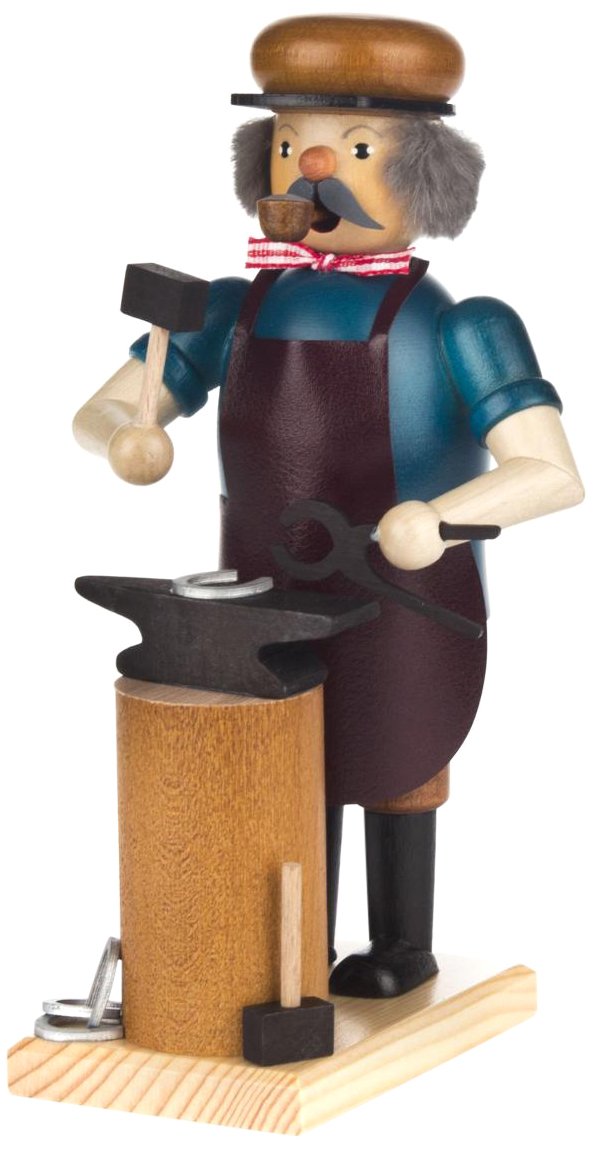 Authentic German Erzgebirge Handcraft Dragon Incense Smoker Figurine - 16cm / 6 inch - Wooden, Multicolored