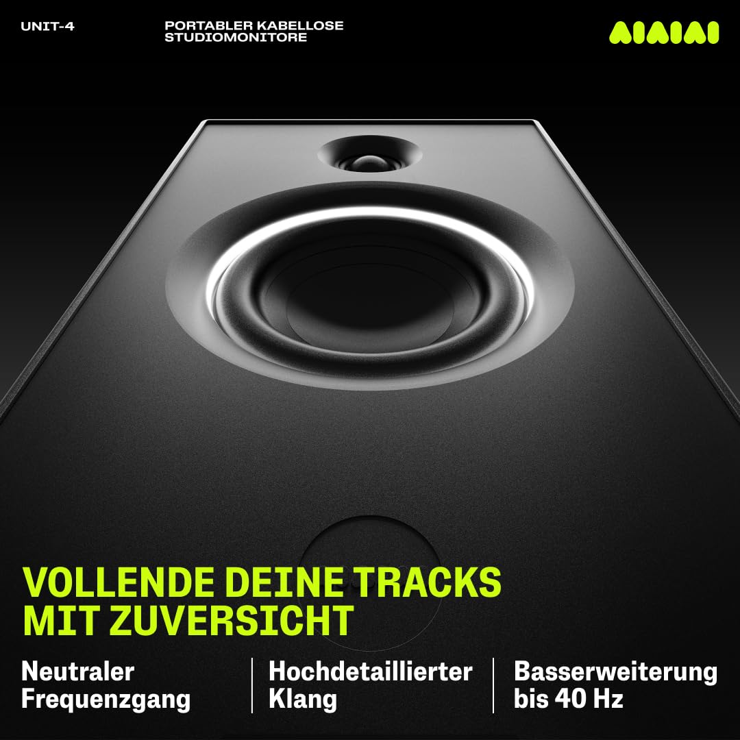 AIAIAI Unit-4 Wireless+ moniteurs de Studio Portables sans Fil, Audio sans Fil Non compressé à Ultra Faible Latence, Plus de 20 Heures d’autonomie (Paire)