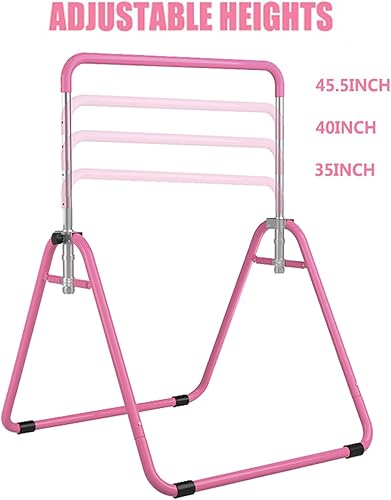 Miniatura 4 de Barras de gimnasia para el hogar, equipo de gimnasia para niños, ajustable para entrenamiento junior en casa, barra de gimnasia para niños de 3 a 7