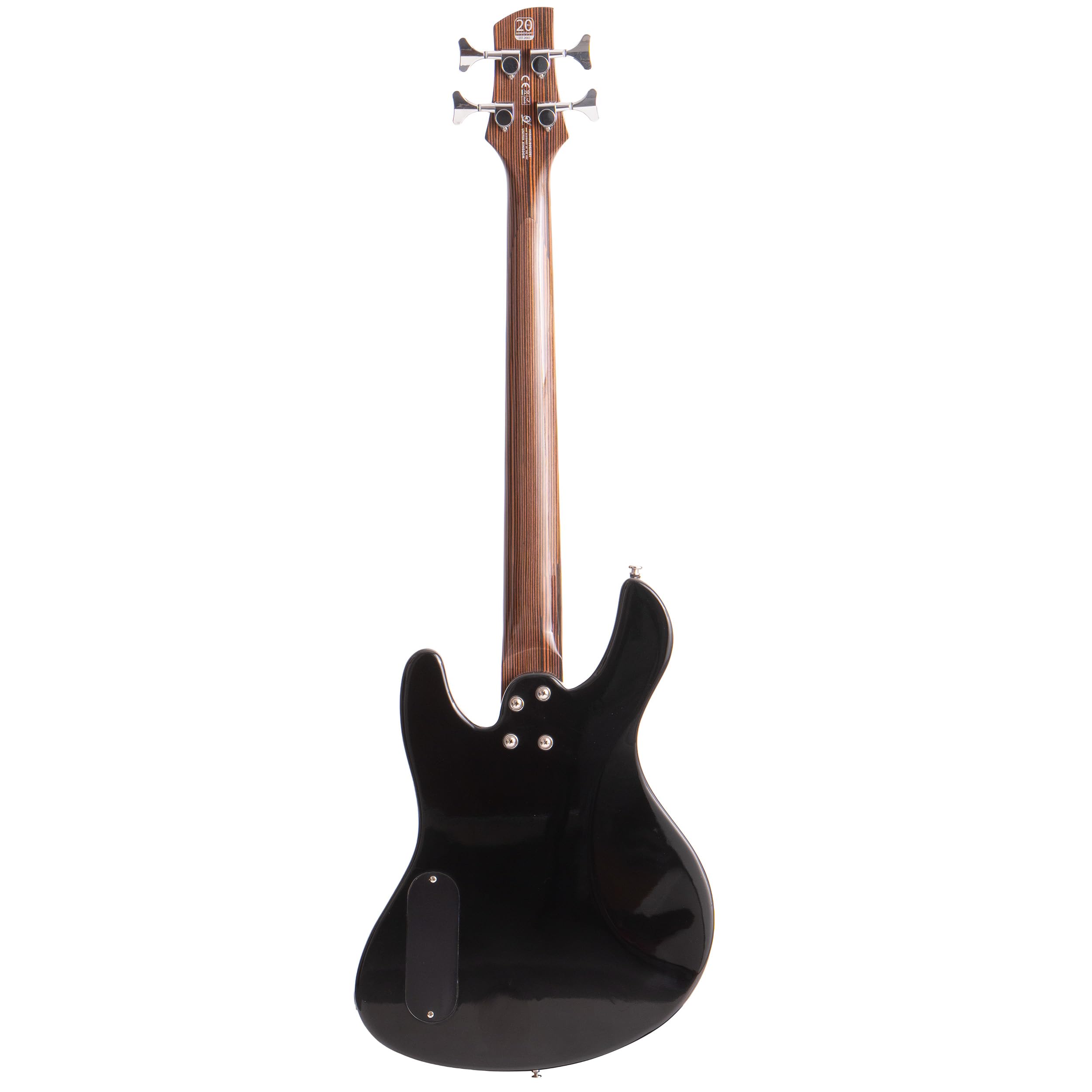 Guitarra Bajo Eléctrica Lindo Sahara (Escala Corta 30") | Incrustación de Concha Abalone y Madera de Arce, Estrella Náutica en el Traste 12 | Acabado de Arte Gráfico | Mástil Compuesto