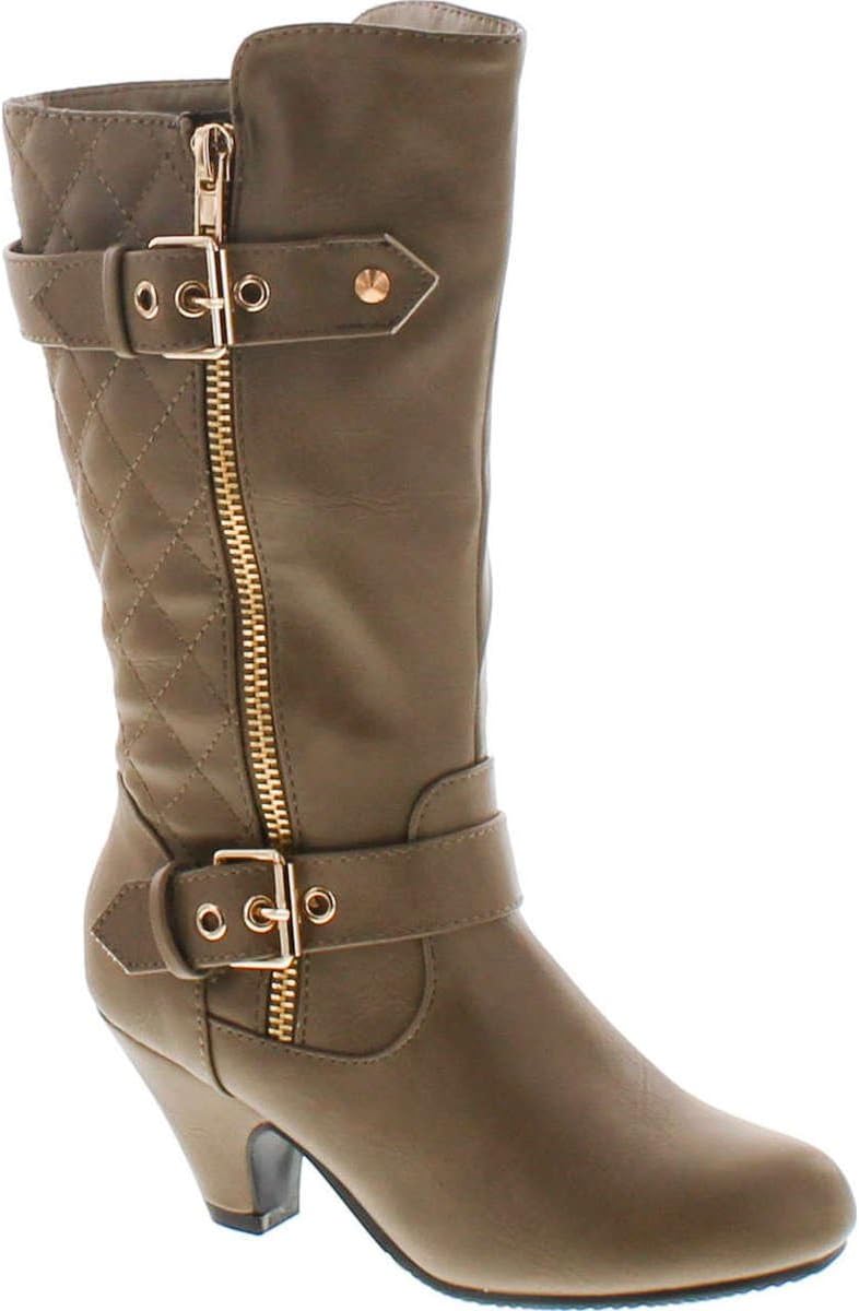 Link Little Girl's Pauline-38 Kitten Heel Boots with Decorative