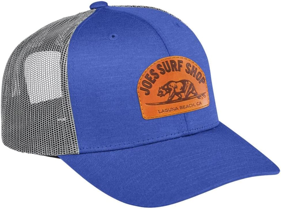 JOES SURF SHOP Surfing Bear Mesh Back Trucker Hat, Moisture-Wicking 100% Polyester Surf Hat, Ideal Surf Hats for Men