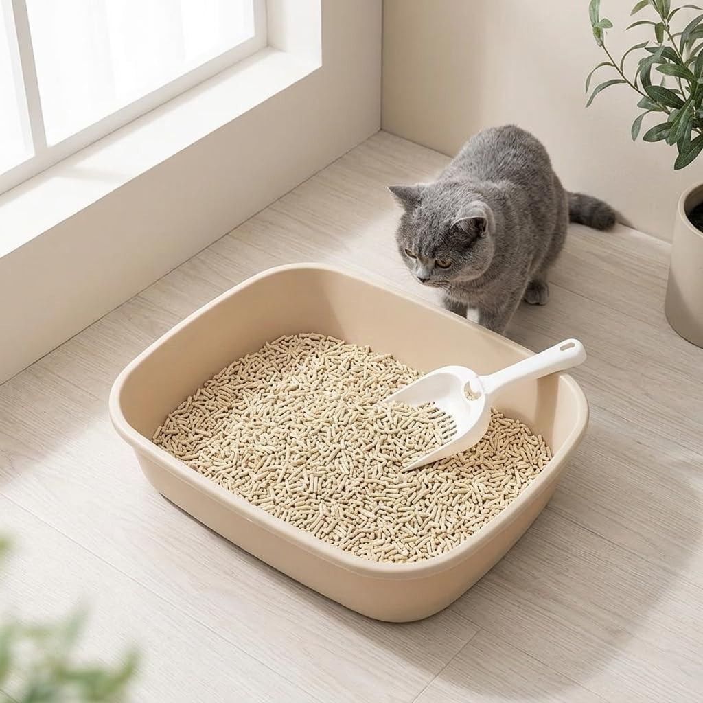 para s Tofu y Fibra Vegetal, Aglomerante Rendimiento, Control Olores Avanzado, Sin Polvo y sechable en el Inodoro, Arena para Gatos de Tofu, Sabor a té Verde Mejorado, 10斤