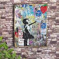 Amazon.co.jp: アート パネル バンクシー 水晶 絵画 インテリア