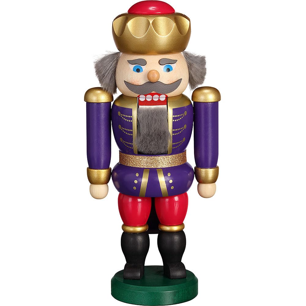 Casse-Noisette Seiffener Volkskunst King cadeau de collection unique 20 cm