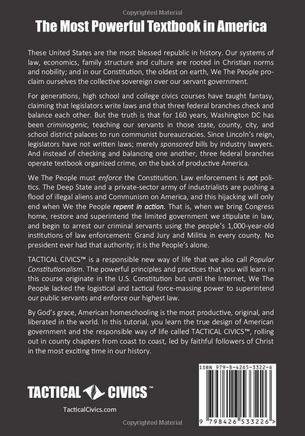 Tactical Civics(tm) High School Edition: A Popular Constitutionalism Tutorial for Homeschooling Christians (Second Edition) - Image 2