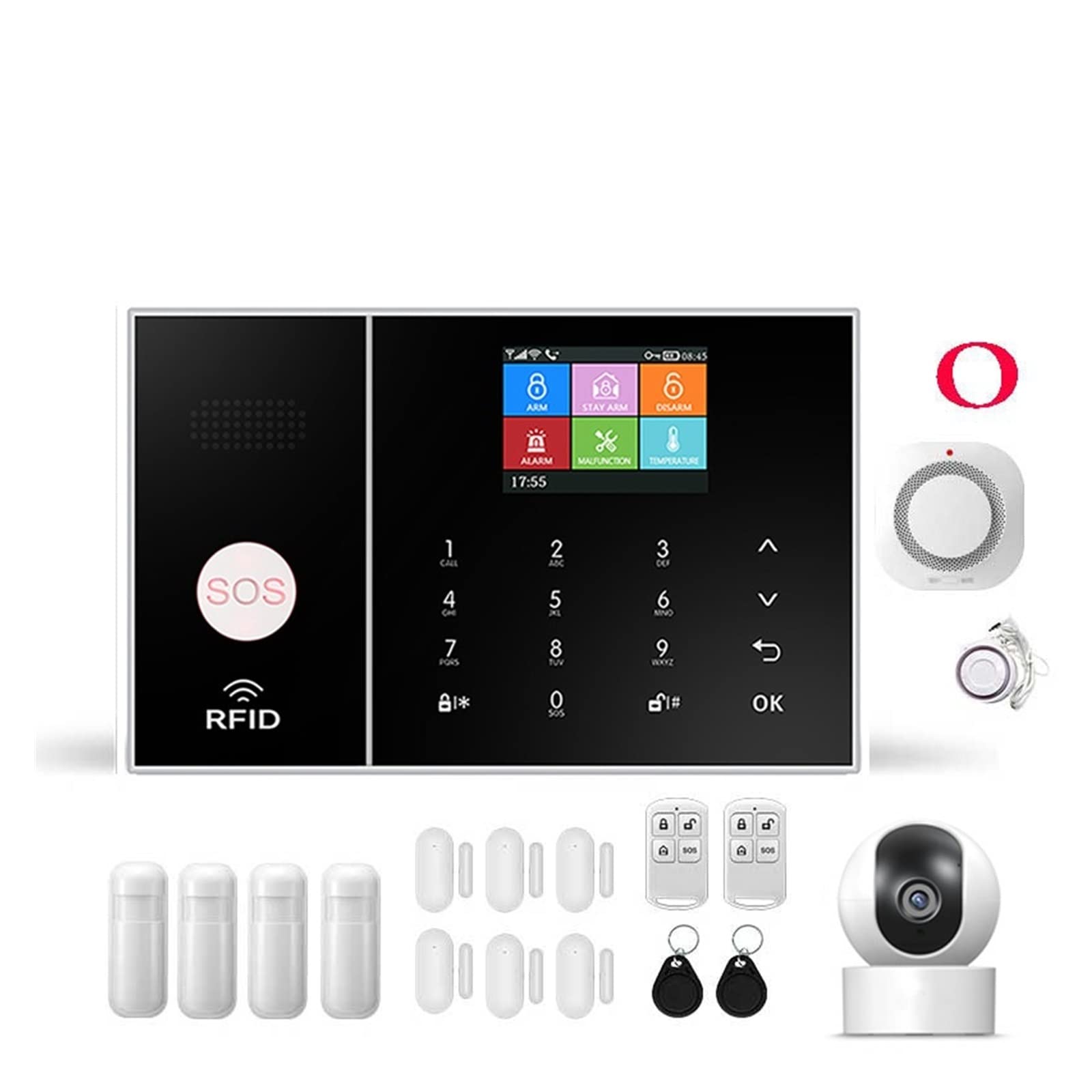 de Alarma gsm for el hogar Kit Seguridad antirrobo inalámbrico 2G Tuya App Control Work(10)