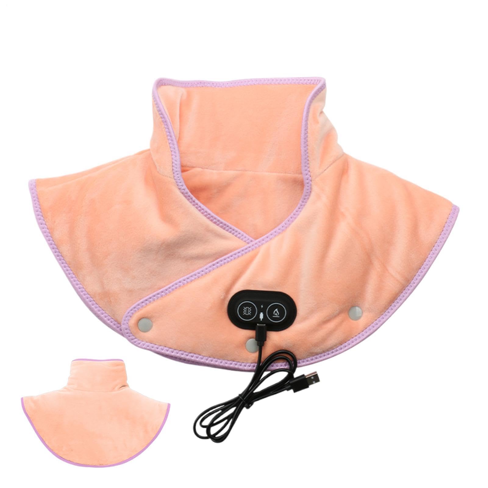Almohada eléctrica de calor cervical con 3 niveles de calor, rápida generación de calor | Envoltura calentada de 3 niveles para cuello y hombros con masaje