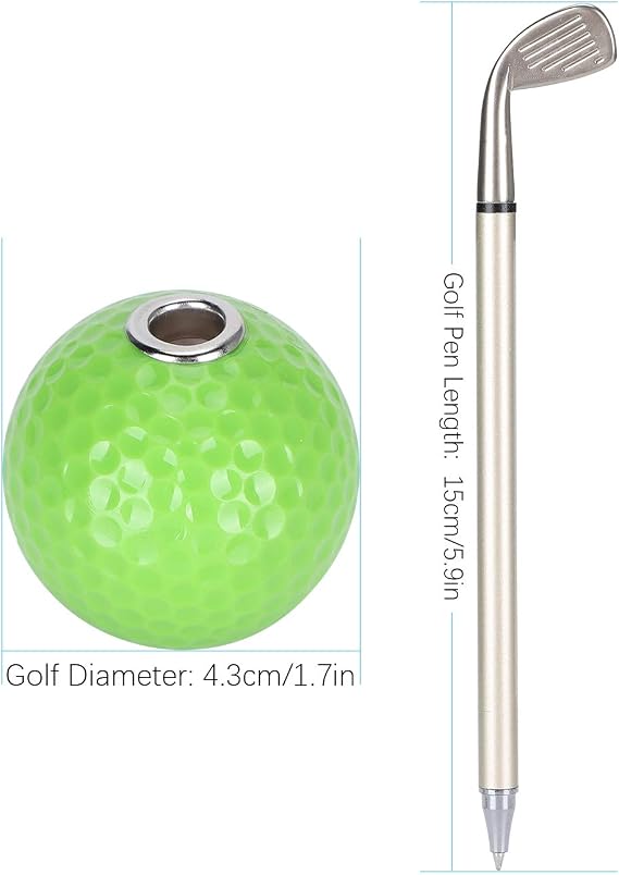 MultiFunction High Quality Pen Holding Stand Desktop Golf Set, Durable Golf Pen Gift Set, for Golf Lovers Pen(green)