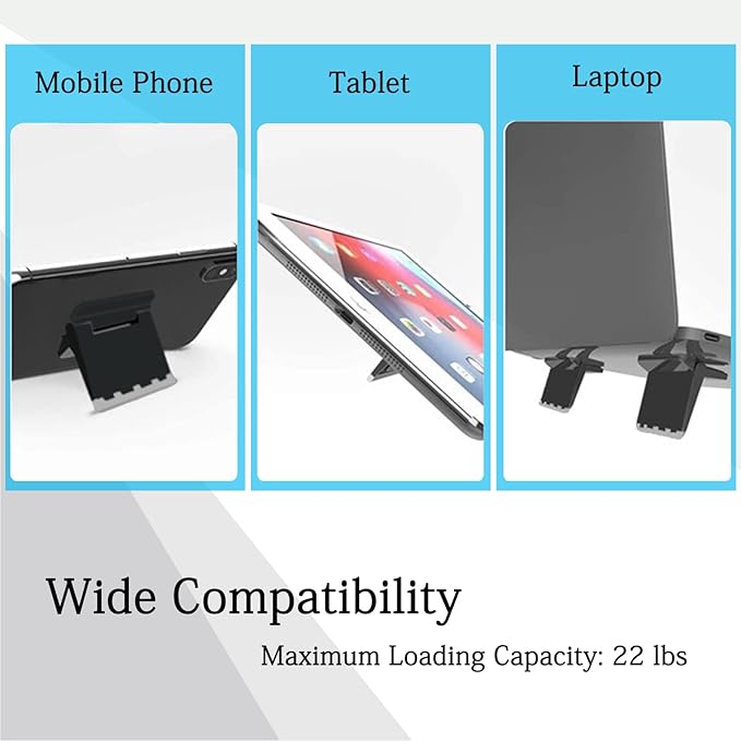 Pack de 2 soportes portátiles para teclado portátil, pies de plástico invisibles, soporte inclinable para laptop miniatura 5