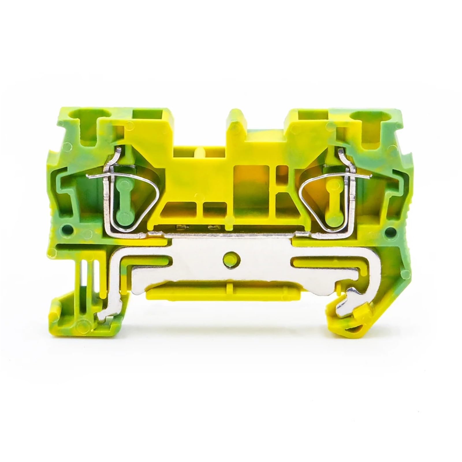 Morsettiera di messa a terra ST 4-PE da 10 pezzi, guida DIN da 4 mm, connessioni elettriche sicure, design compatto