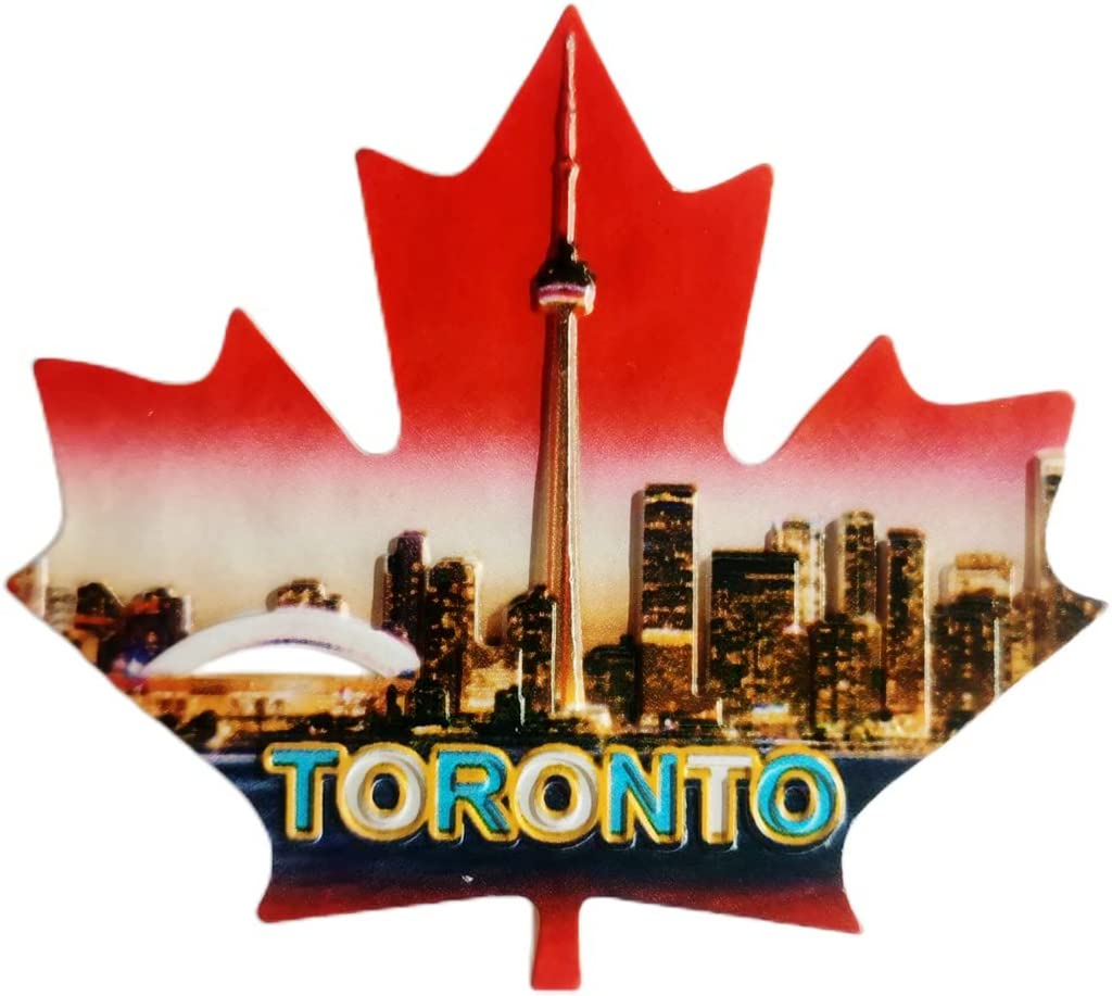 Toronto Canada Maple Leaf Toronto Fridge Magnet Refrigerator Magnet Decoration Magnet Sticker Souvenir Resin Crafts