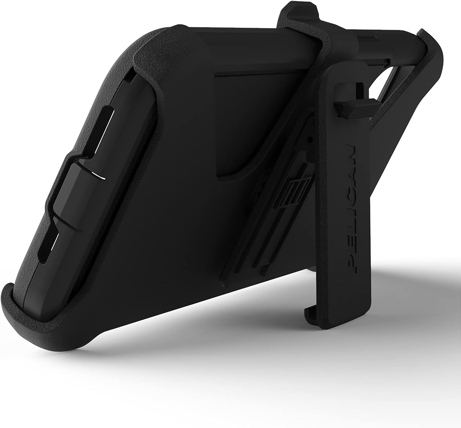 Pelican Voyager Series - iPhone 13 Case [Compatible with MagSafe] [Anti-Scratch] Magnetic Phone Case with Belt Clip Holster Kickstand [18FT MIL-Grade Drop Protection] Heavy Duty Rugged Cover - Black
