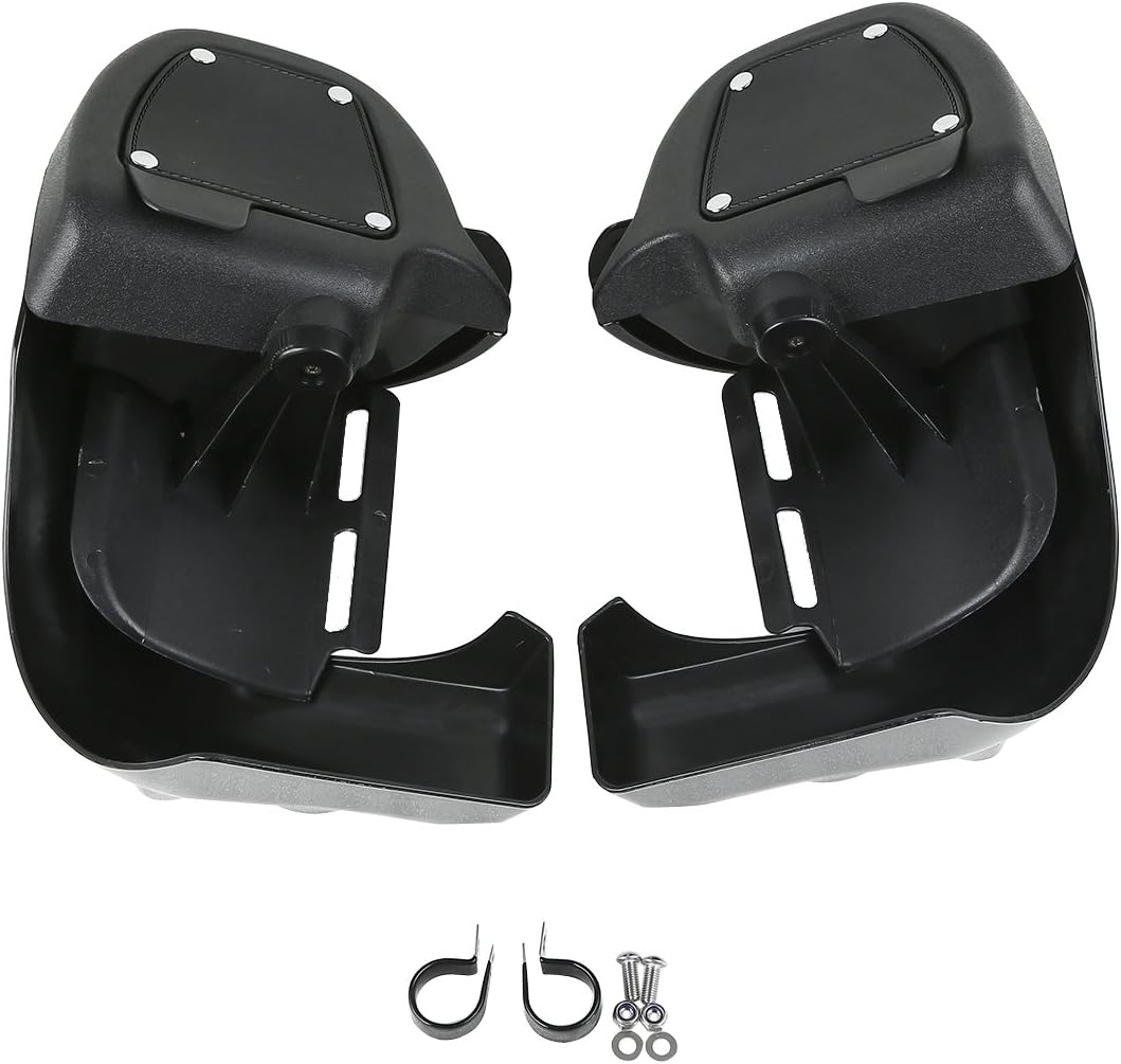 TCT-MOTORPARTS Vivid Black Lower Vented Leg Fairing & Guard Bar Fit For Harley Road King Glide Electra Glide Ultra Classic FLHTCU 2009-2013