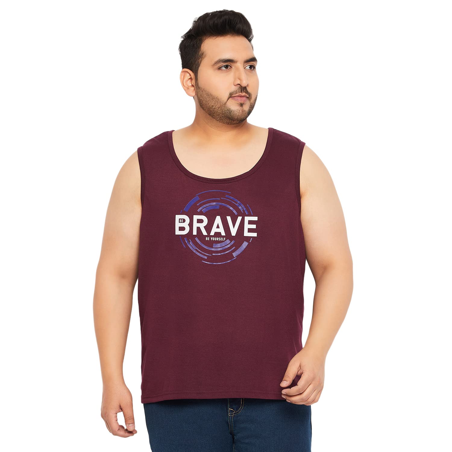 bigbanana Plus Size Men's Regular Fit Printed Vest-picture-13