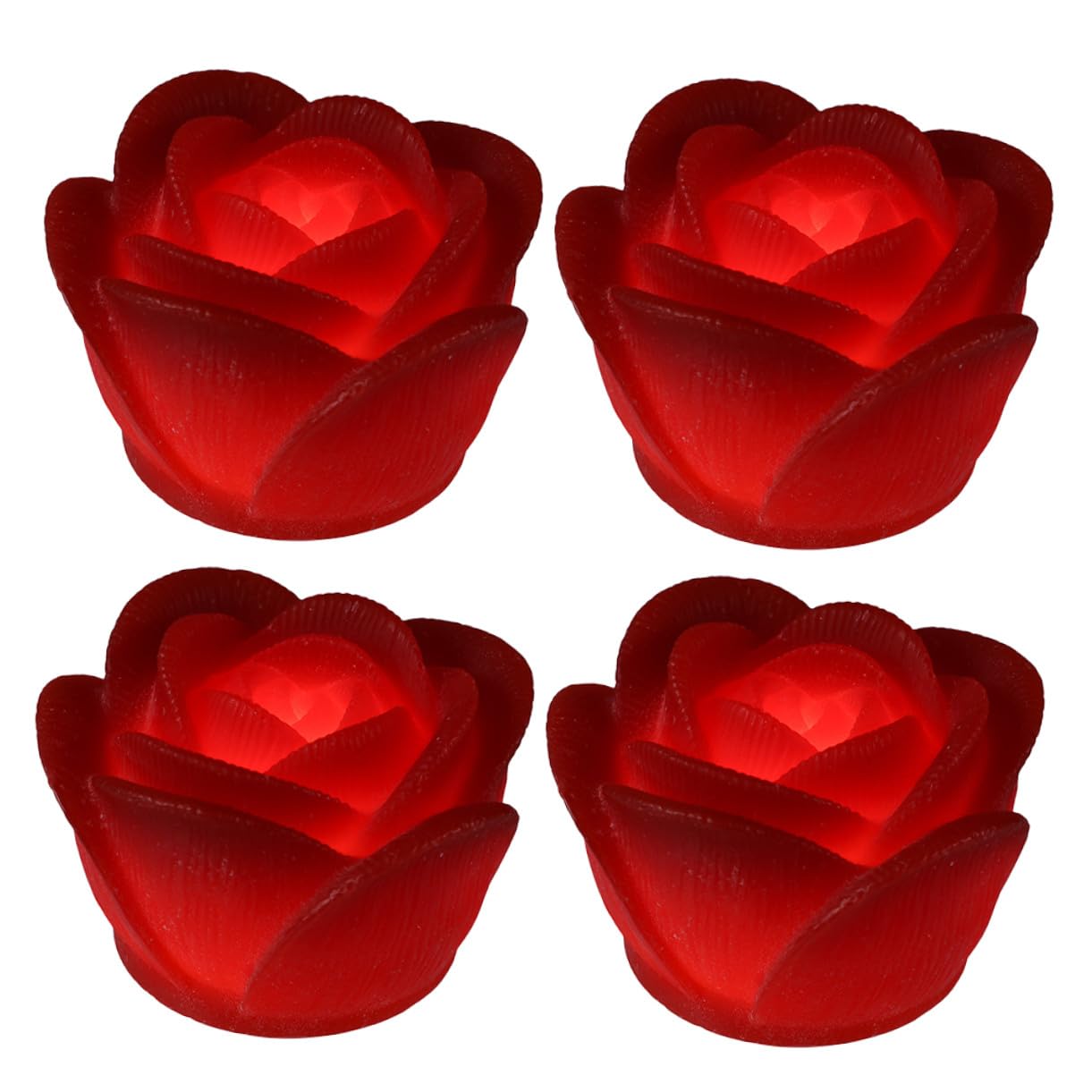 Bougies LED roses rouges pour ambiance tamisée de bureau et salon