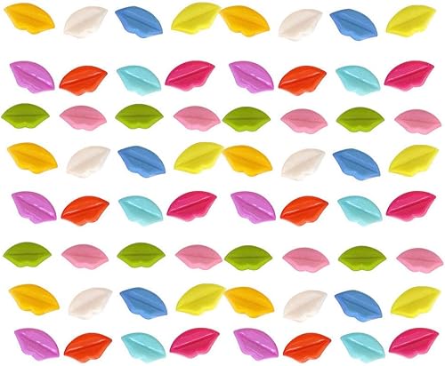 Healifty 120 botones de colores de nailon con 1 agujero, botones de labios, botones de costura, decoración de ropa, accesorios de vestido de Navidad