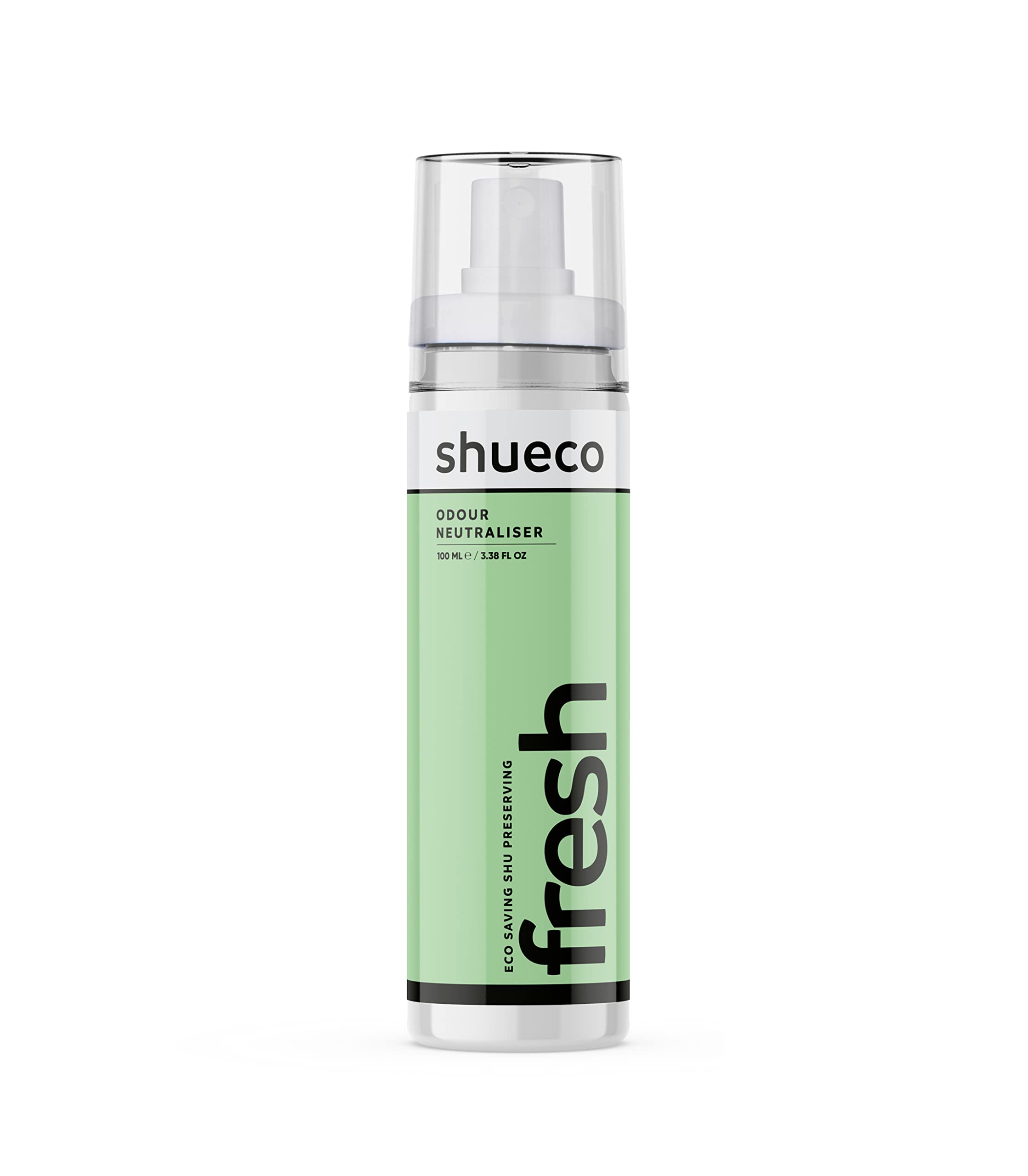 shueco Fresh-Shoe Deodorant Deodoriser Spray | Odour Neutraliser/Refresher, 100ml, Clear