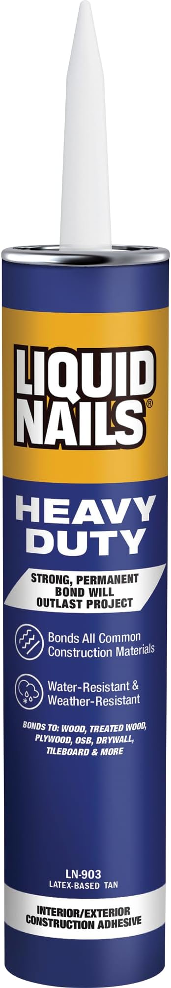 Liquid Nails Heavy Duty Construction Adhesive (LN903), 10 oz