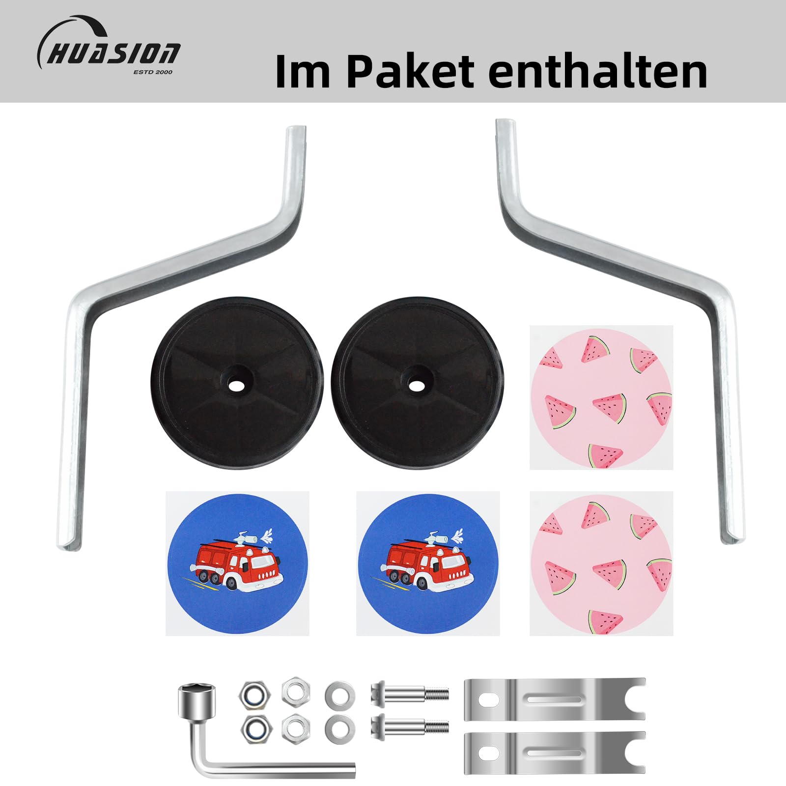 Stützräder Kinderfahrrad 12 14 16 18 20 Zoll | 1 Paar Trainingsräder Stabilisatoren Set für Jungen Mädchen | Einfache Montage für Einfachgang-Fahrräder