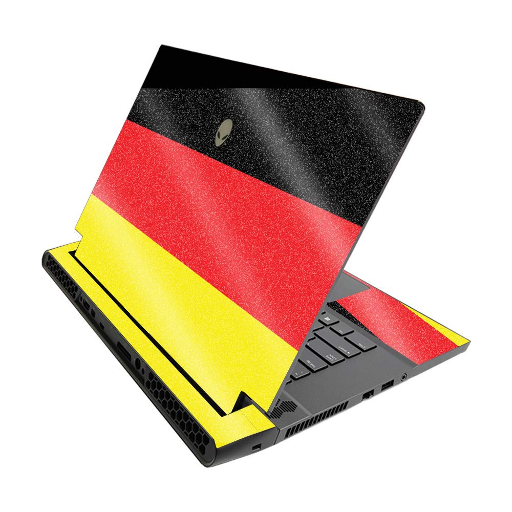 MightySkins Glossy Glitter Skin for Alienware M15 R3 (2020) & M15 R4 (2021) - German Flag | Durable High-Gloss Glitter Finish | Easy to Apply and Change Style | Made in The USA
