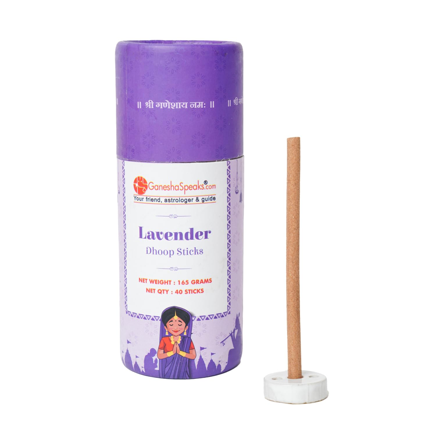 GaneshaSpeaks Bambooless Dhoop Sticks with Lavender Fragrance | 40 Pieces | Handcrafted by Skilled Artisans | Eco-Friendly | Pure Aroma | Free Ceramic Stand (B0D2DPNWGG) Amazon Price History, Amazon Price Tracker