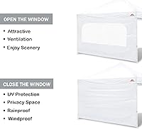 Vista 3 de SCOCANOPY Pared lateral para marco de toldo de 10 x 10 pulgadas, solo 3 paneles solares (gris)