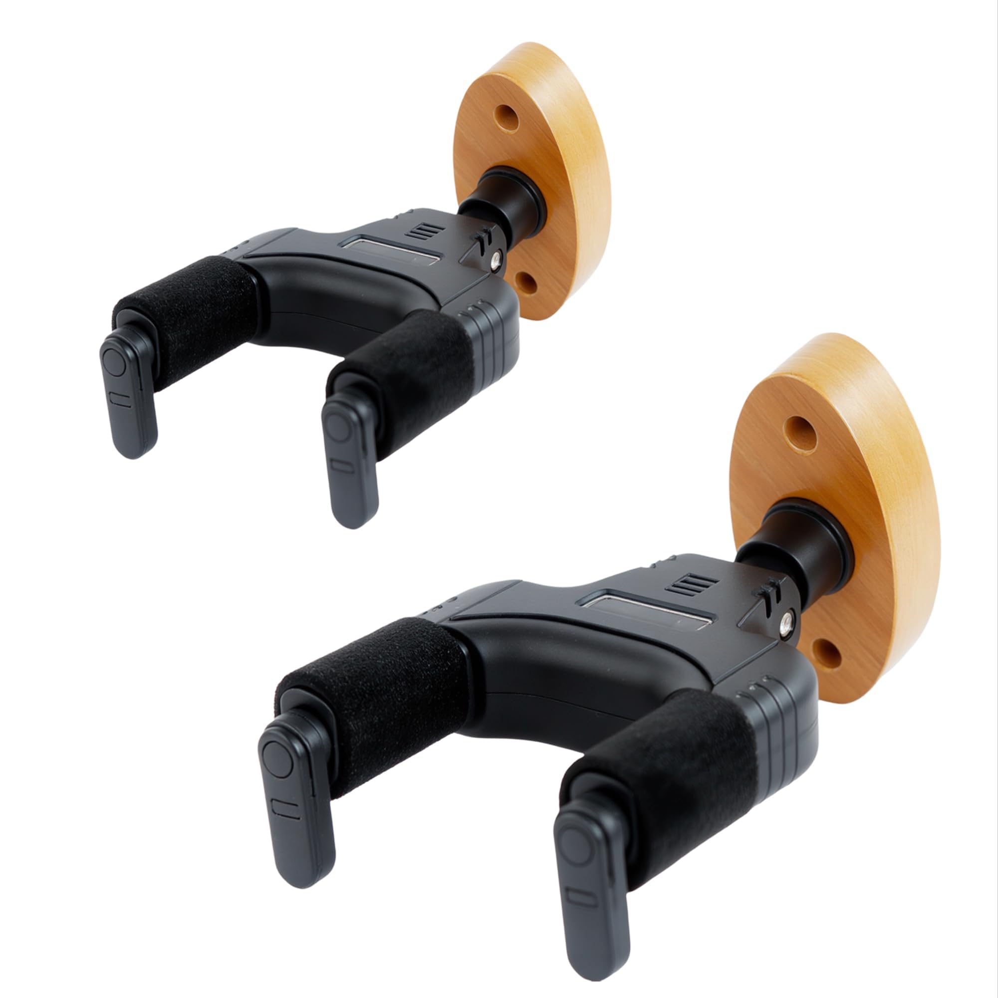 AH85 Professionnel Support Mural pour Guitare avec Verrouillage Automatique et Design Pivotant pour Guitare Classique, Guitare Électrique, Guitare Acoustique et Basse etc,Bois Massif