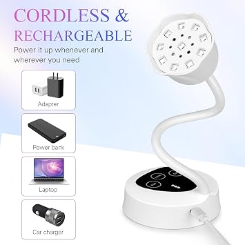UV LED Nail Lamp, 30W Rechargeable Mini UV Light