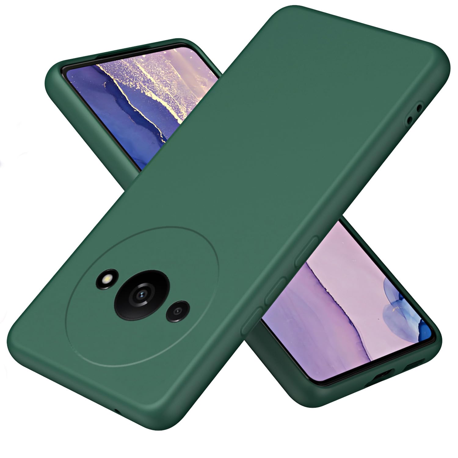 Flüssigsilikon Hülle Für Xiaomi Redmi A3 - Stoßfest, Mit Mikrofaserfutter, Kratzfest, Rosafarben