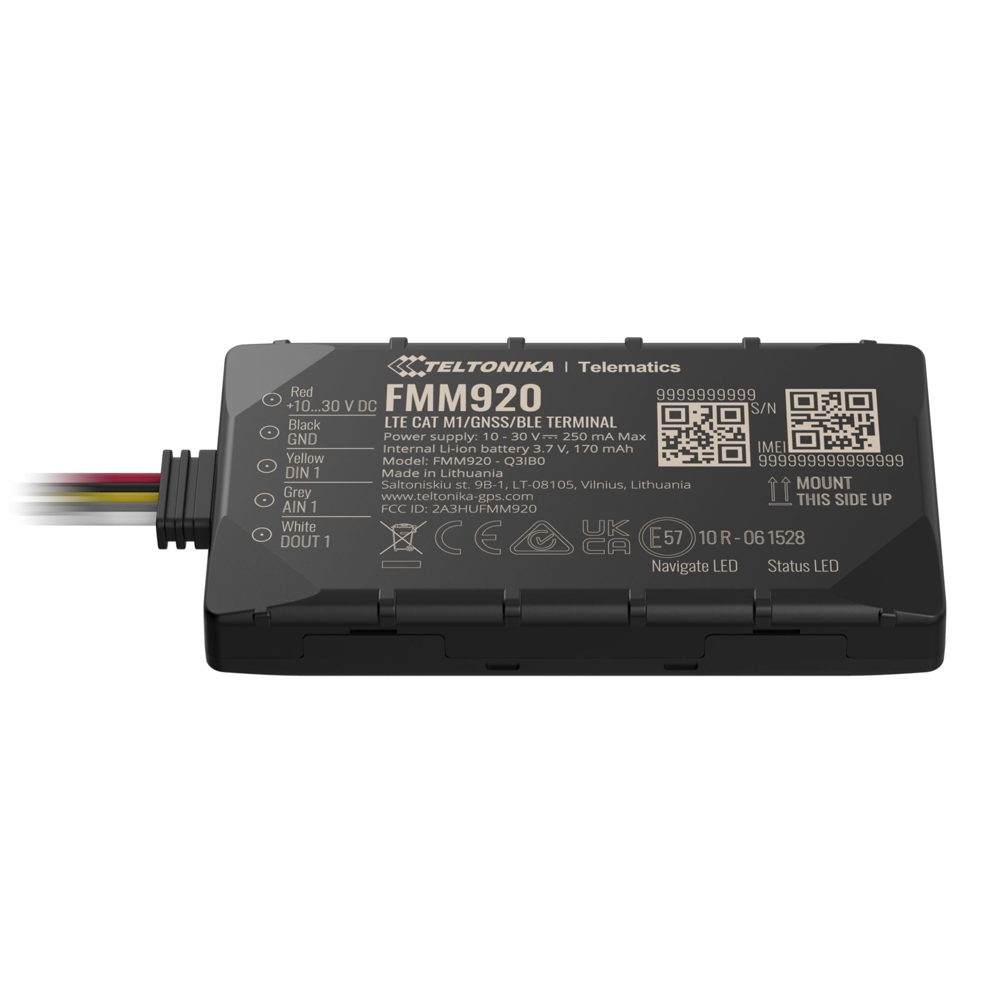 Teltonika Routeur de réseau FMM920 Bluetooth 2.4 GHz 4 Ports Compatible avec plusieurs appareils