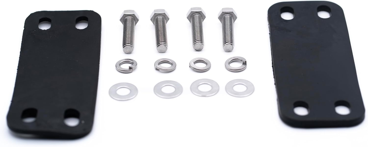 Set of 2 Exhaust Angle Brackets, Chrome Plated Stainless, Angled, for Peterbilt 359, 379 and 389 Peterbilt Model