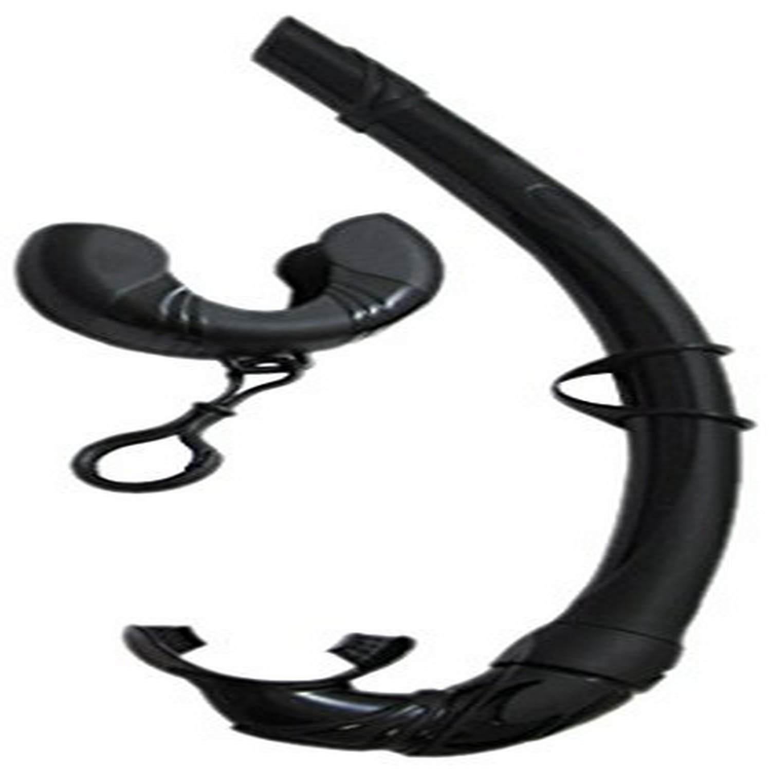 Scuba Choice Silicone Roll-up Nautilus Snorkel with Storage Container, Black