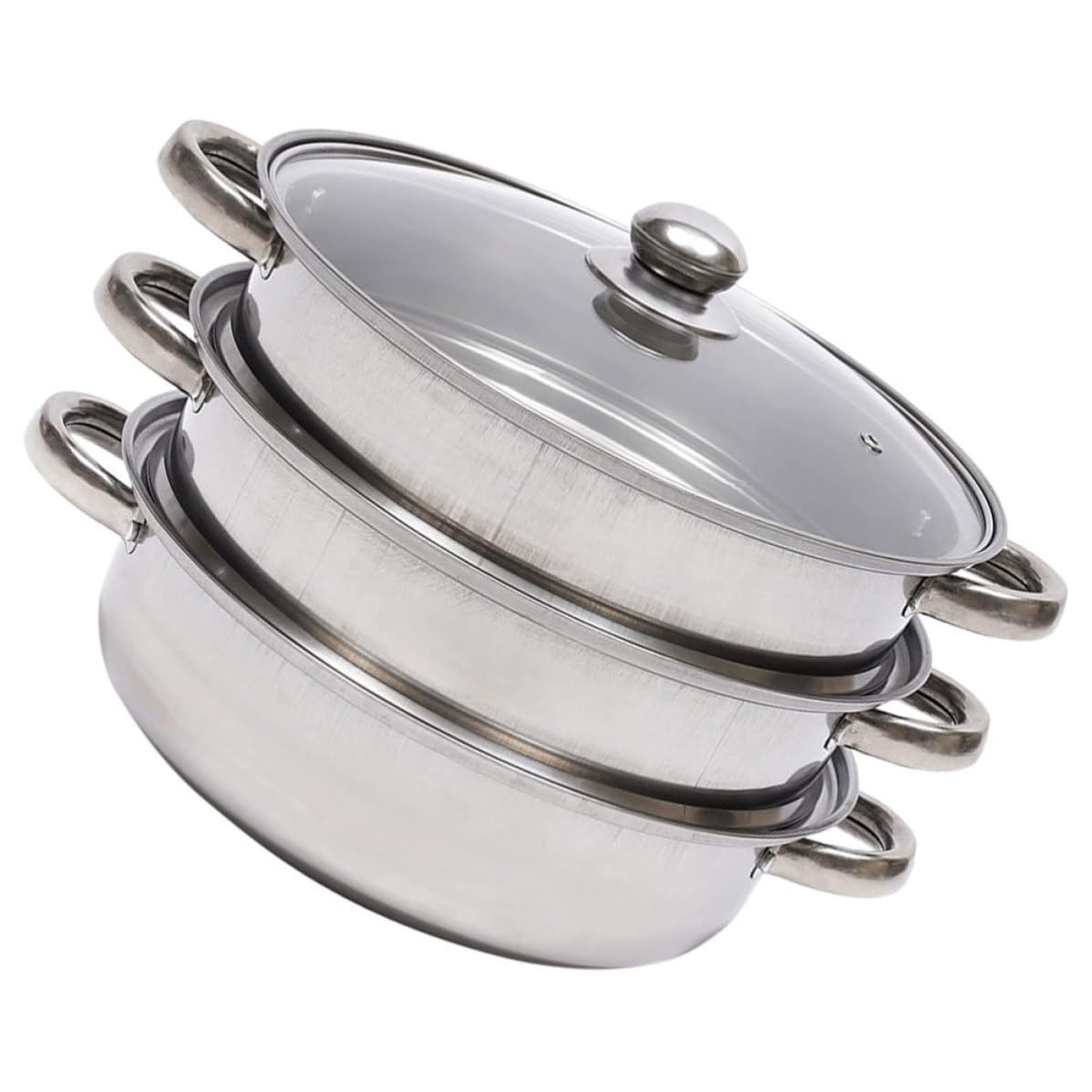 Vaporera de acero inoxidable de 28cm ideal para verduras y menús del hogar