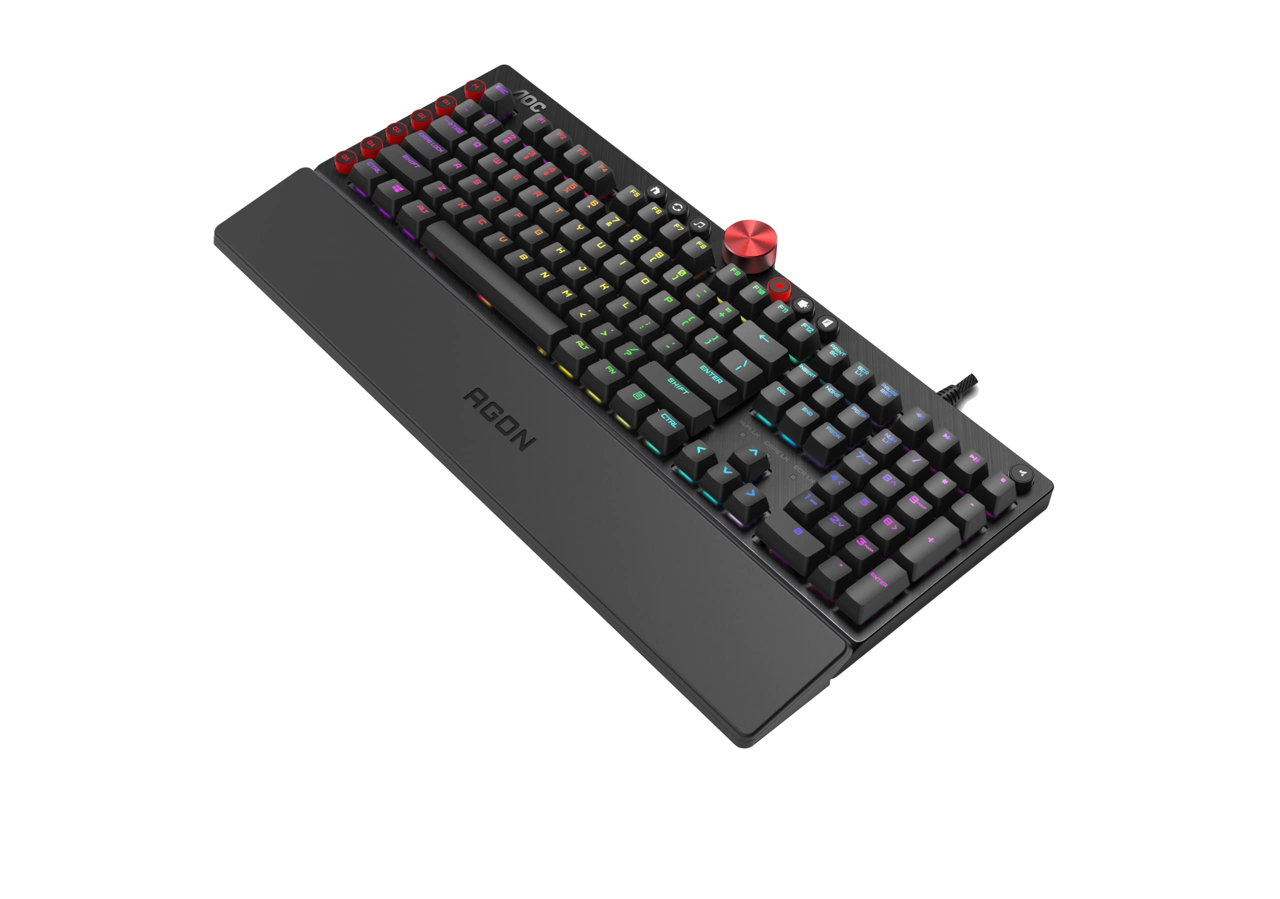 Agon by AOC AGK700 Tastiera da gioco - Layout italiano - Interruttori Cherry MX Red - Anti-Ghosting - Software AOC G-Tools - Rollover N-Key