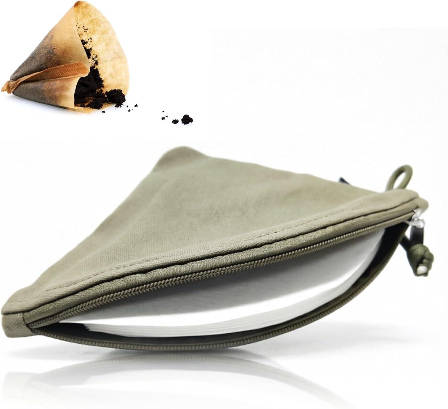 Coffee Filter Holder, Cone Coffee Filter Paper Storage Bag Special Outdoor Small Storage Bag for Camping, Travel, Backpacking