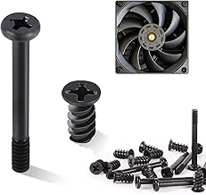 Pack of 40 PC Case Screws Flat Head PC Fan Screws Carbon Steel Computer Case Fan Screws Set Black Fan Screws for Housing Fan Motherboard Holder