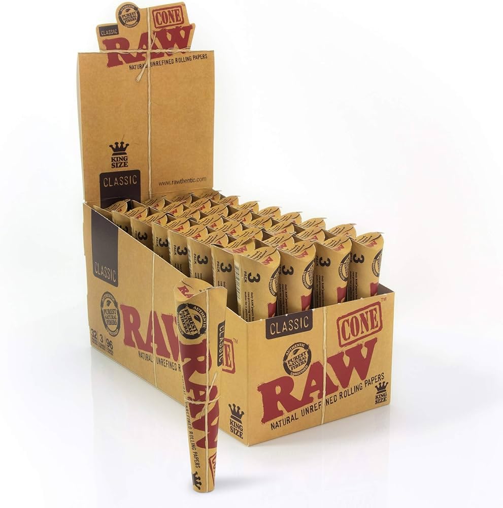 Amazon.com: RAW Natural Unrefined 1.25 Cones Rolling Papers