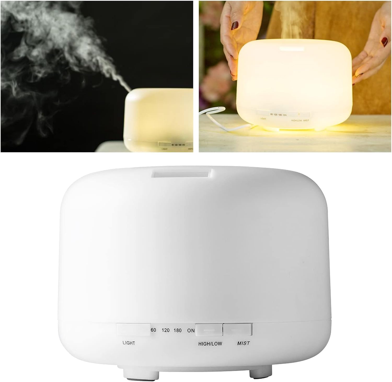 Domésticos Humidificador, decoración del hogar Control Remoto humidificador silencioso Apagado automático 500 ml con luz for Oficina
