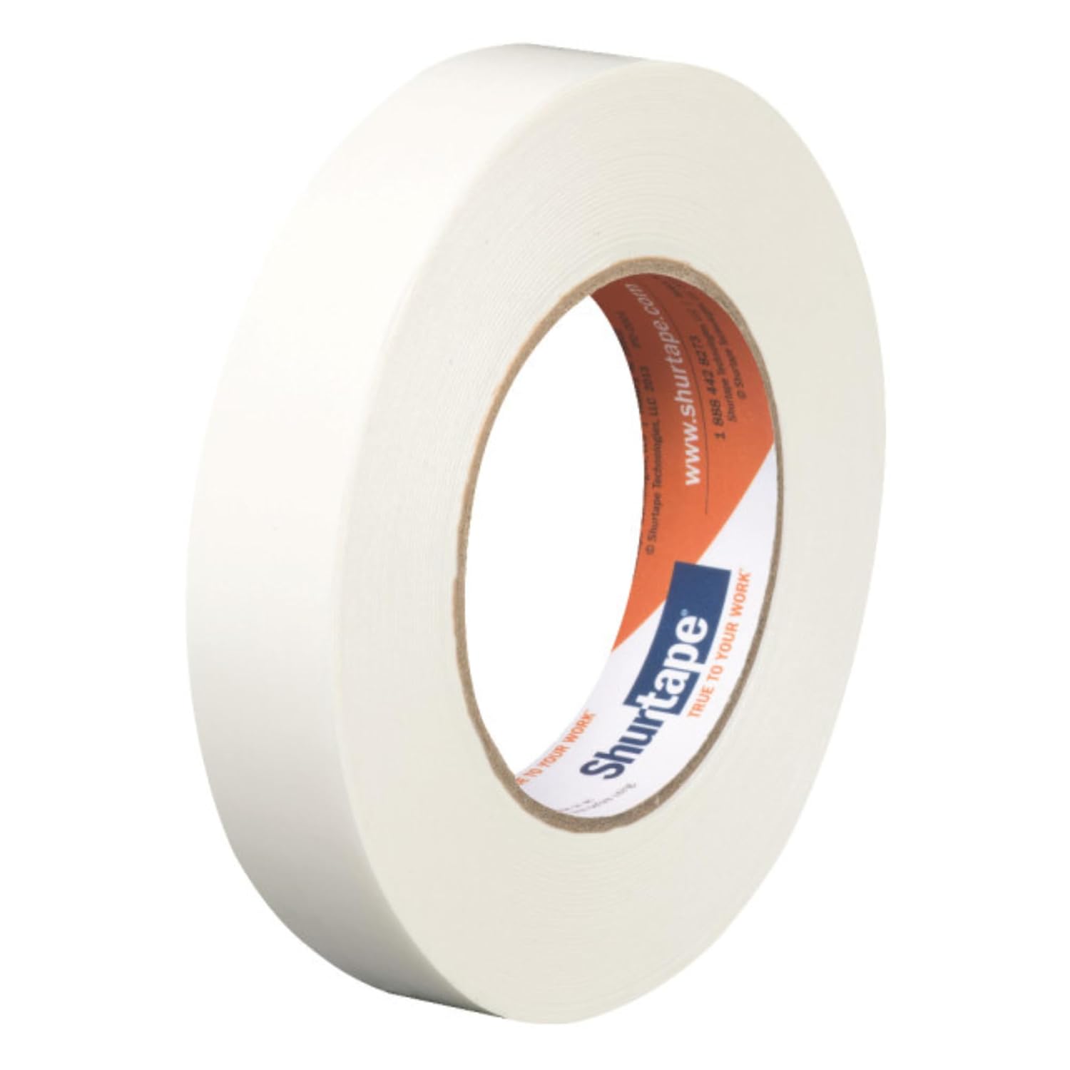 Shurtape DT-200/WI1555 DT-200 Double-Sided Non-Woven Tissue Tape: 1-1/2" x 55 yd., White