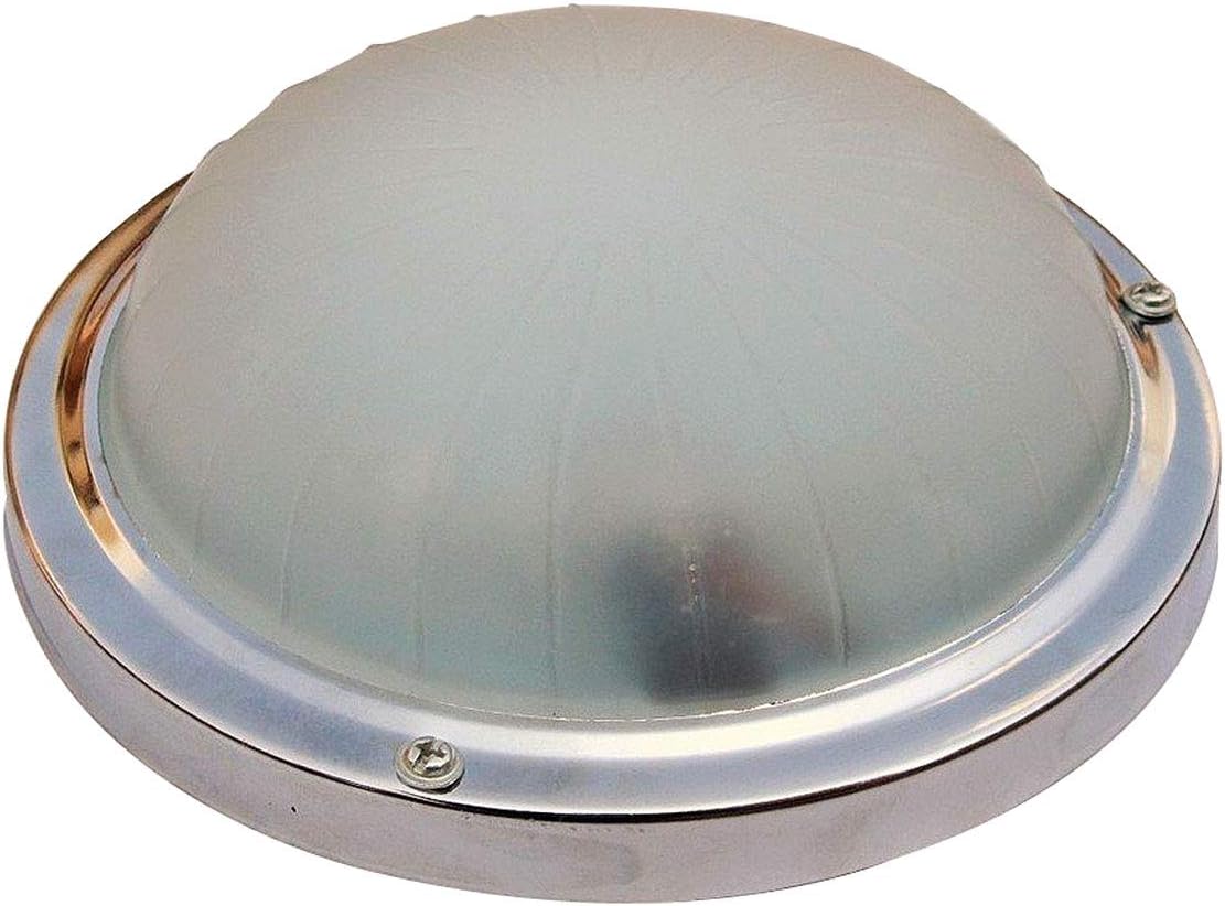 24v Round Shape Roof Ceiling Light with Flat Base Suitable for Trucks Trailers Bus Caravan Campervan Boats etc