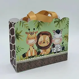 Kit 10 Sacolinhas Surpresa Tema safari Menino para Festa Infantil