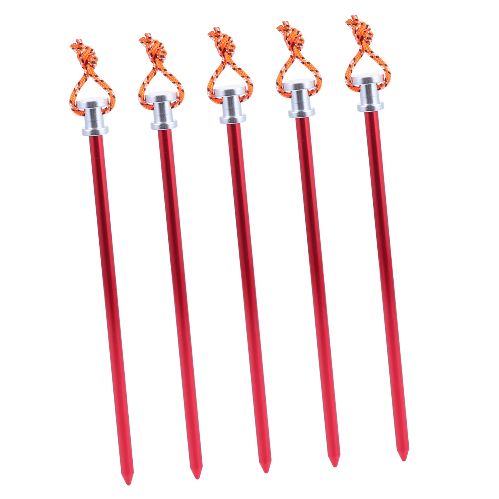 5pcs piquets de tente tente de randonnée tentes de plage piquets de tente tente de piquet de camping pour clous de tente de camping pointes de camping tentes de camping piquets de sol rouge accessoi