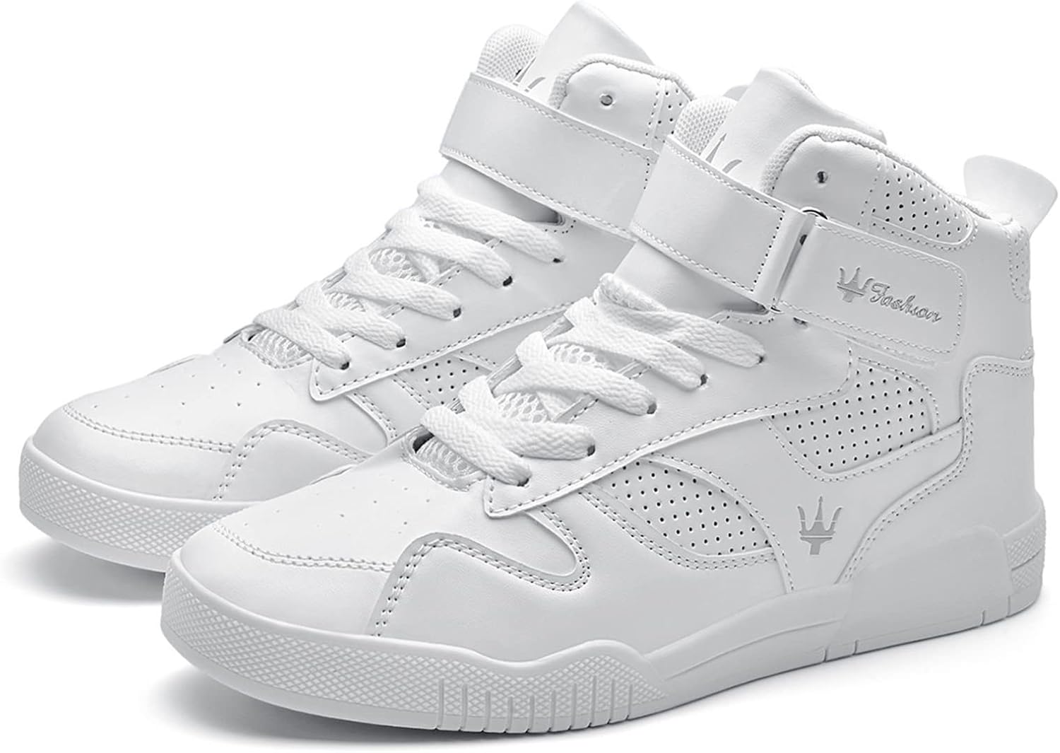 FZUU Men's Fashion High Top Leather Street Sneakers Sports Casual Shoes - Image 6