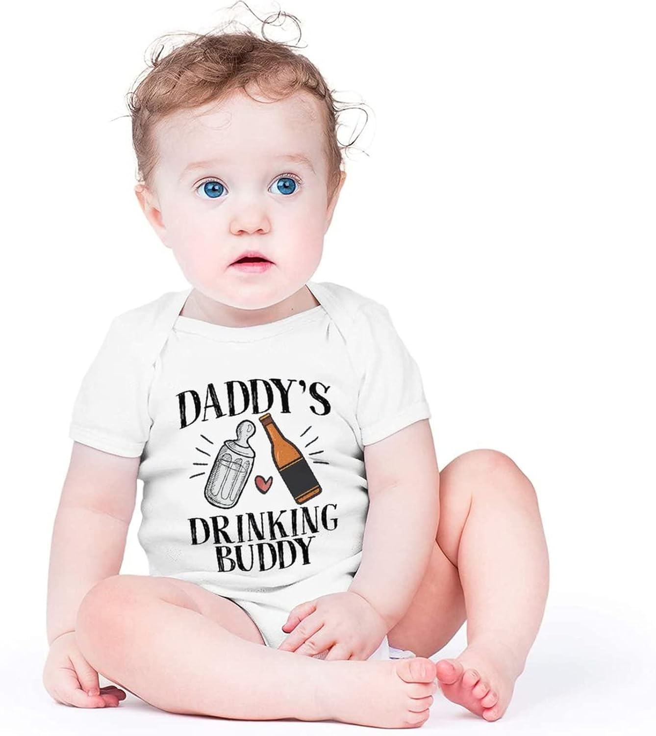 listery Drinking Buddies Bodysuit Buddy Daddies Newborn Daddys Drinking Buddy Romper Boy Infant