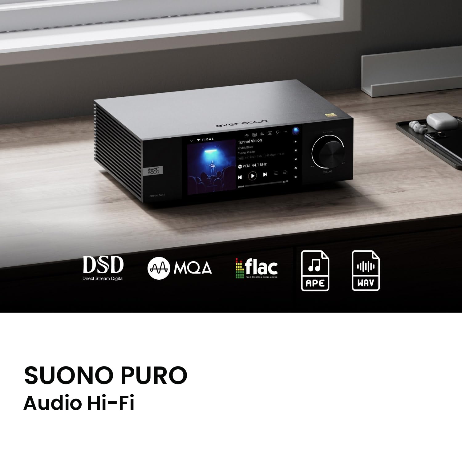 Eversolo DMP-A6 Gen 2 Hi-Fi Music Streamer, Wireles Audio Player, Digital Music Streamer, DAC, Music Service & Streaming, DSD512, EOS Audio Engineer, PCM768kHz/32Bit Bluetooth 5.0, App esclusiva